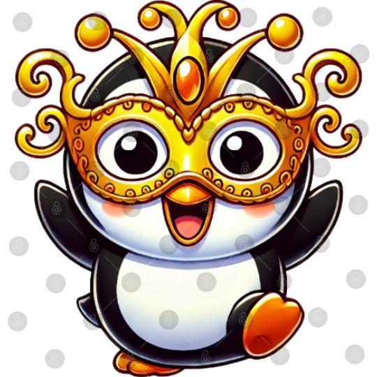 Mardi Gras Penguin Mask Carnival Costume Digital Files