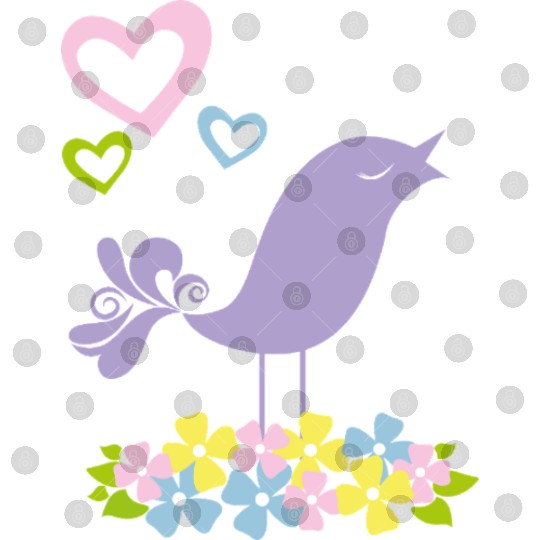 Bird On Nest Digital Files