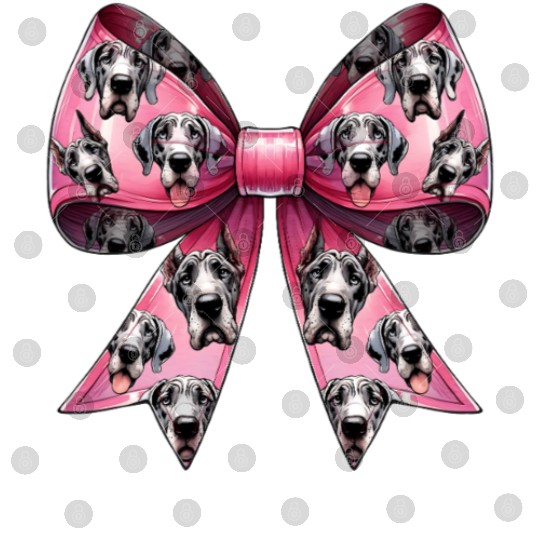 Coquette Bow Great Dane Dog Mom Pattern Pink Digital Files