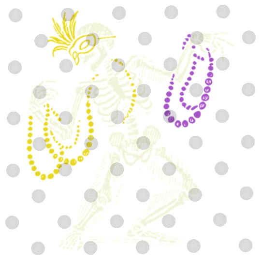 Mardi Gras Skeleton With Beads Dance Digital Files
