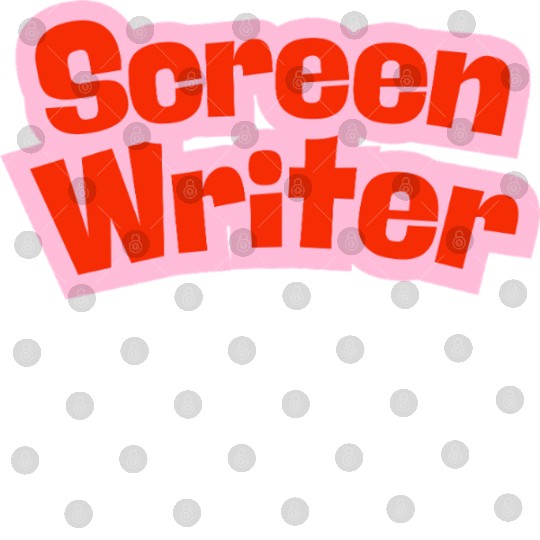 Screen Writer Red Text with Pink Border Digital Files