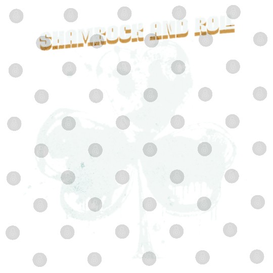 Shamrock and Roll Large Clover Design and Text Digital Files