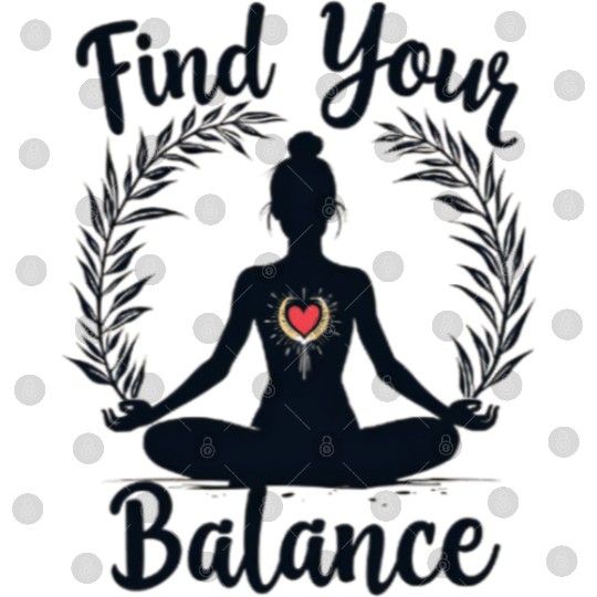 Find Your Inner Balance Yoga Design Digital Files
