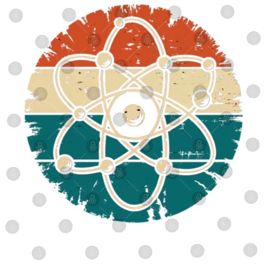 Retro Atom Art Biology Physics Chemistry Science Digital Files