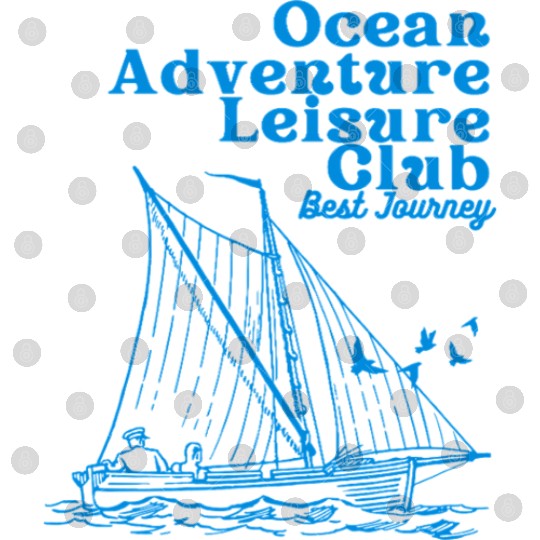 Ocean Adventure Leisure Club Retro Sailing Design Digital Files