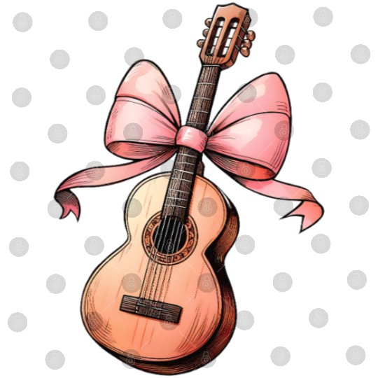 Coquette Bow Guitar Mom Guitarist Mothers Day Pink Digital Files