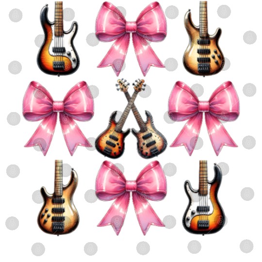 Coquette Bow Bass Player Bassist Guitarist Guitar Digital Files