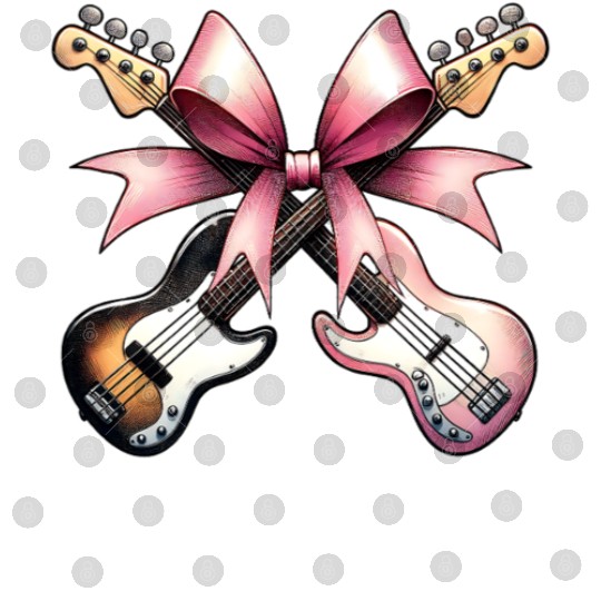 Coquette Bow Bass Player Bassist Guitarist Guitar Digital Files