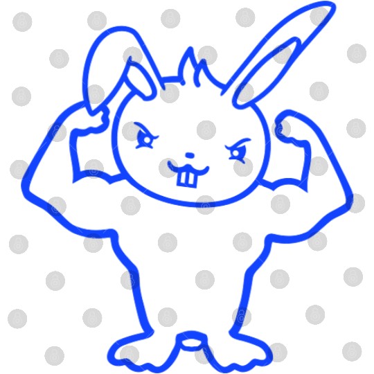 Bunny Bodybuilder Gym Muscle Strong Fitness Biceps Digital Files