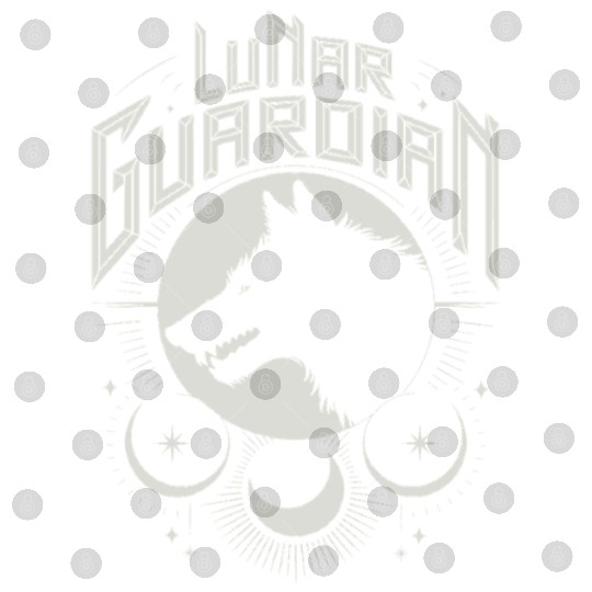 Lunar Guardian Celestial Wolf Moon Phases Digital Files