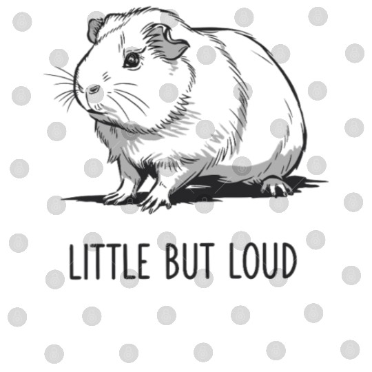 Little But Loud Guinea Pig Illustration Digital Files