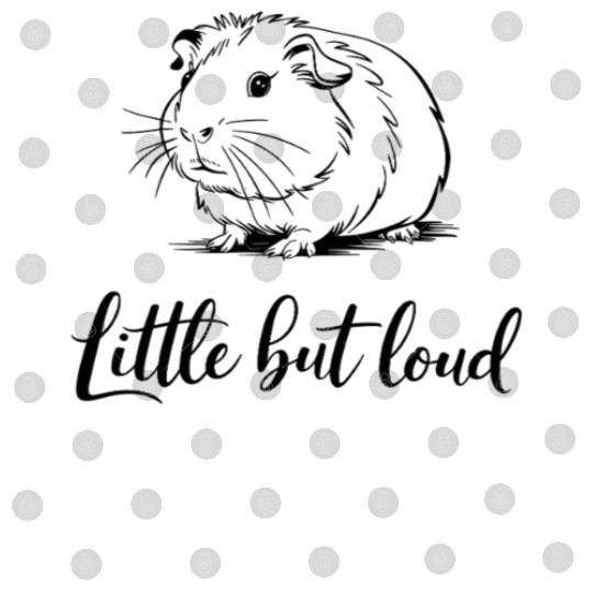 Little But Loud Guinea Pig Illustration Digital Files