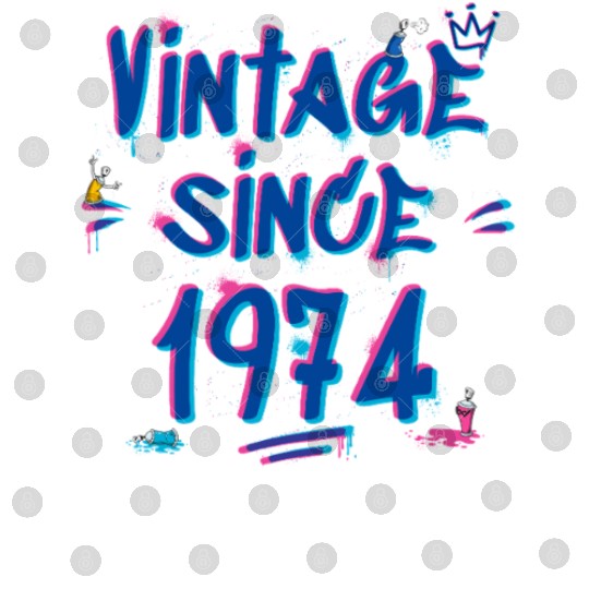 Vintage Since 1974 Hip-Hop Graffiti Glitch 51st Digital Files