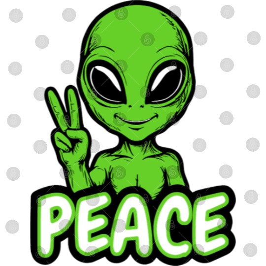 Grey Alien Peace Digital Files