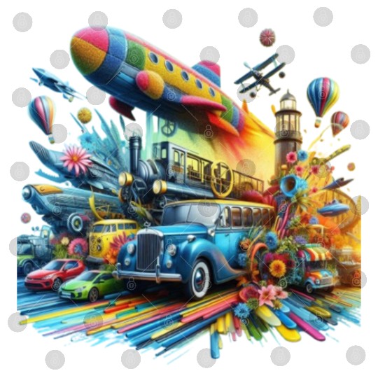 Multi-Colored Vehicles Digital Files