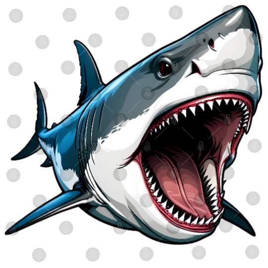 Big White Shark Attack Digital Files