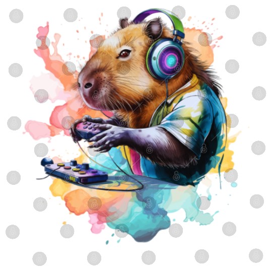 Funny Video Games Capybara Funny Capybara Gamer Digital Files