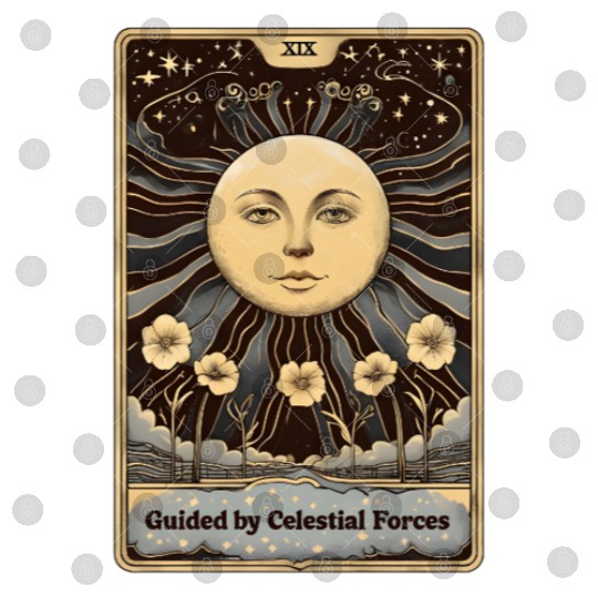 Vintage Tarot Card The Planet Digital Files