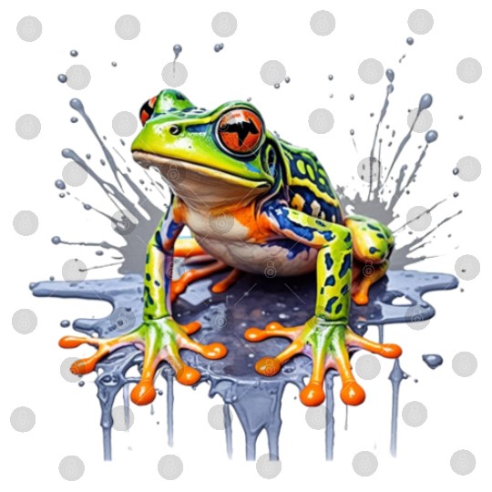 Vivid Rainforest Frog – A Splash of Color Digital Files