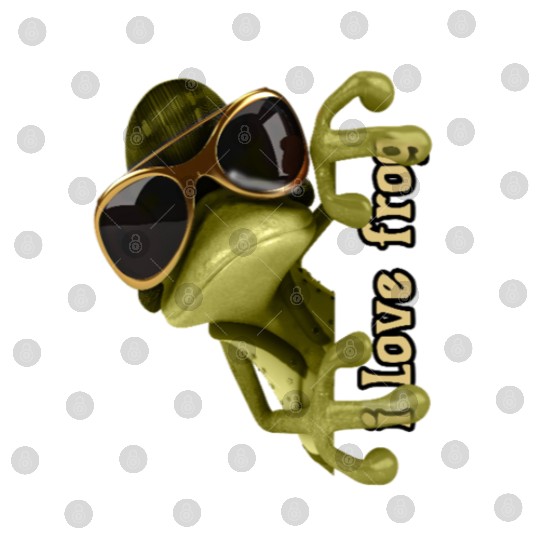 i love frog funny frog design Digital Files