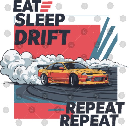 Eat Sleep Drift Repeat Digital Files – Neon JDM Car Raci