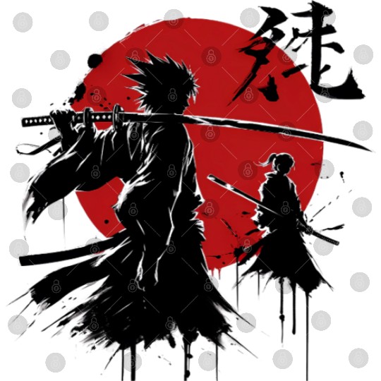 Shadow Samurai Warriors Under Blood Moon Digital Files