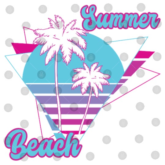 Summer Palm Tree Beach Digital Files