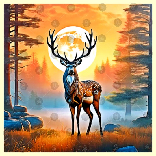 Golden Deer Twilight Peak Digital Files