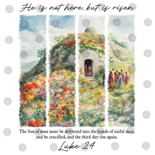 He Is Not Here, But Is Risen Digital Files – Bible Verse
