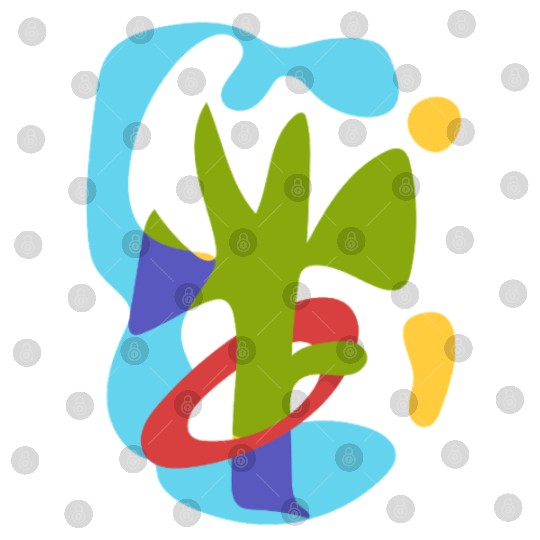 summer tropical wave - vintage abstract bauhaus Digital Files