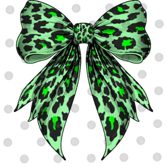 Coquette Bow Cheetah Animal Pattern Lime Green Digital Files
