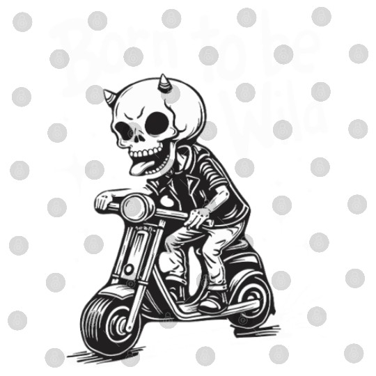 Born to Be Wild - Skull Devil on Scooter Digital Files