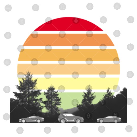 Green Horizons – Sun, Trees, and Vehicles Logo Digital Files