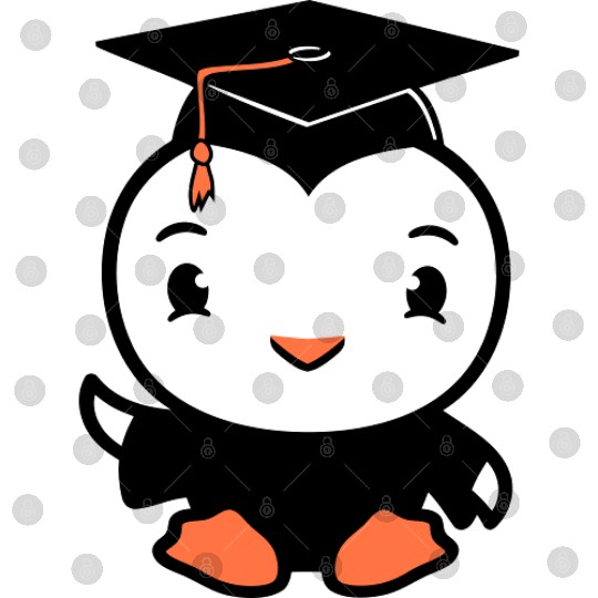 Bird School College Graduation Hat Education Cute Digital Files