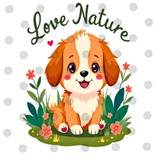 Digital Files, Love Nature | Cute Dog Love for the Earth