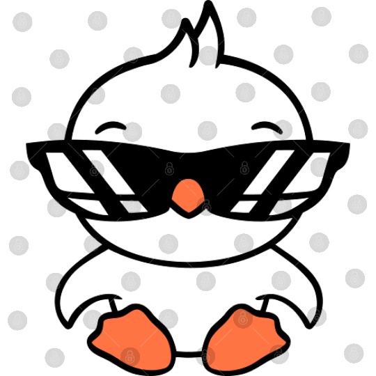 Bird Sunglasses Cool Black Glasses Coolness Duck Digital Files