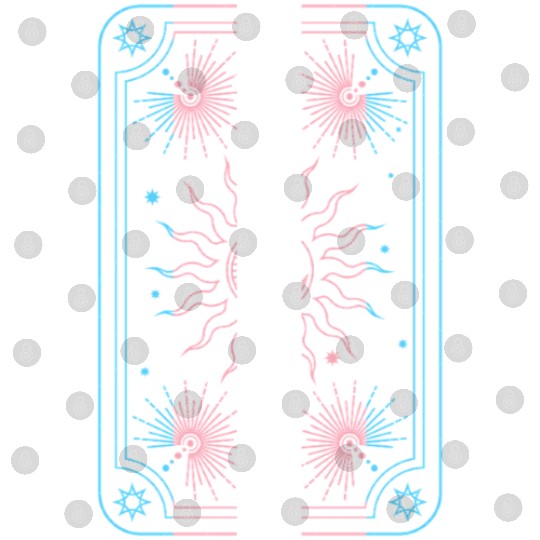 Mystical Transgender Tarot Card with Sun and Moon Digital Files