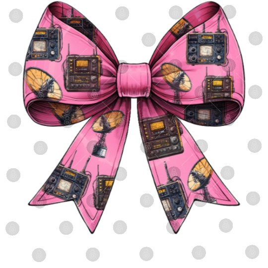 Coquette Bow Ham Radio Pattern Operator Digital Files