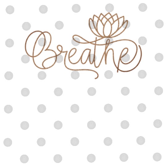 Breathe Lotus Design Mindfulness Wellness A Digital Files