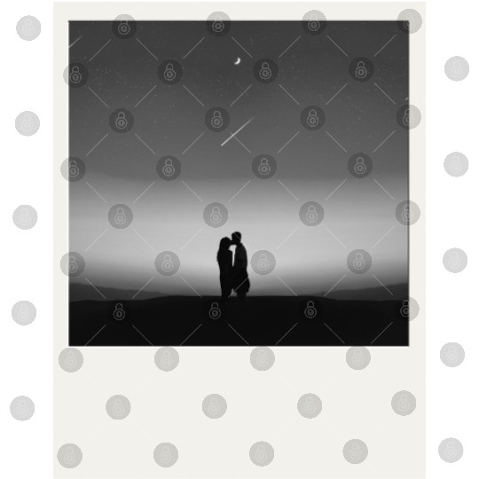 Starry Night Embrace Couple Polaroid Digital Files