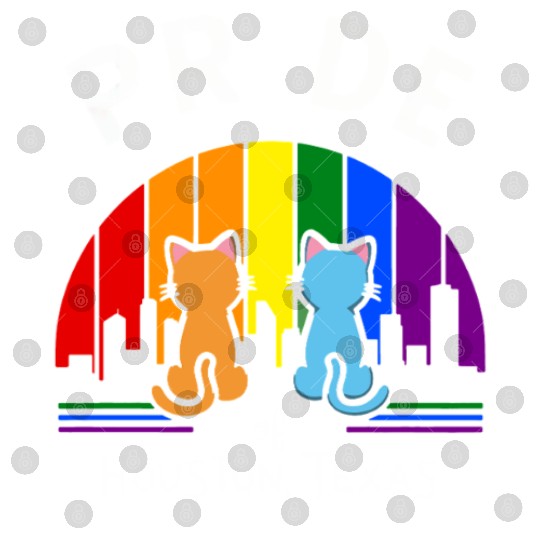 Pride of Houston City Texas USA Rainbow Flag Digital Files