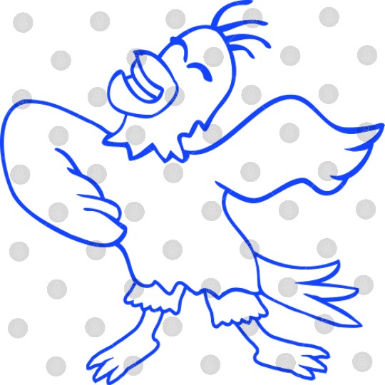 Seagull bird dances happily celebrates cheerful Digital Files