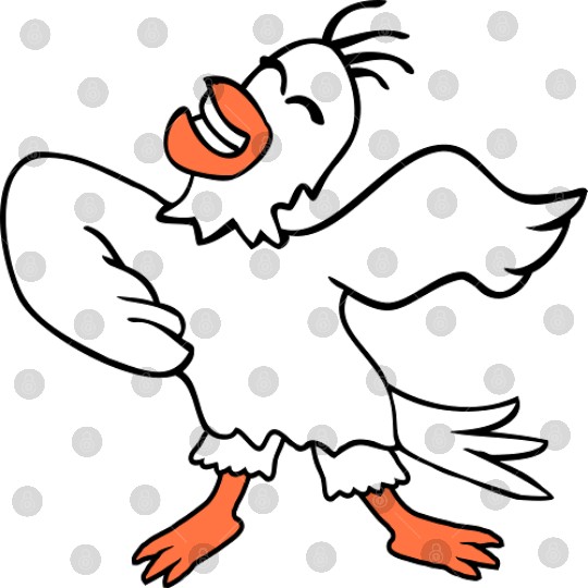 Seagull bird dances happily celebrates cheerful Digital Files