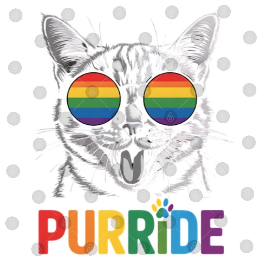 Purride Cat Gay Lesbian Rainbow LGBTQ Ally Pride Digital Files