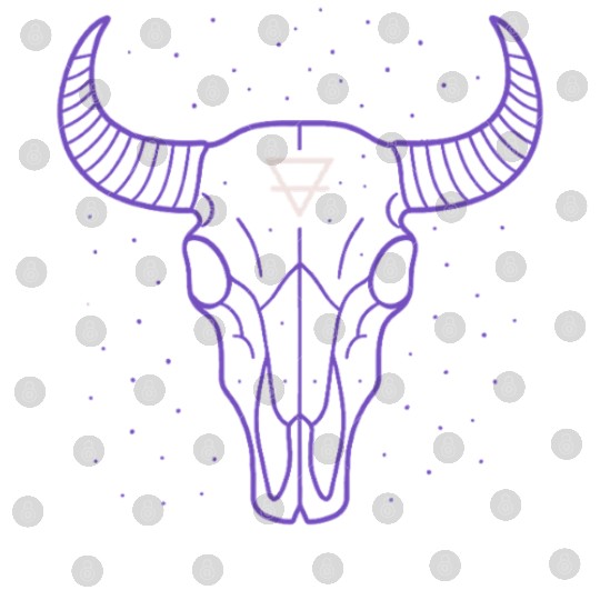 Earth Symbol Bull Skull | Mystic Minimal Art Digital Files
