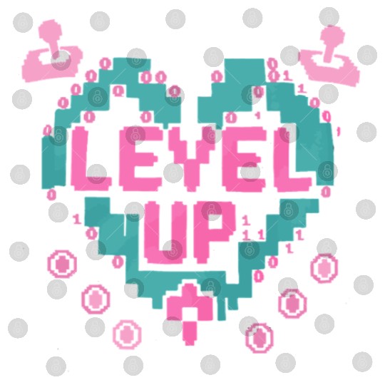Retro Gamer’s Code Pixel Heart Digital Files - Level Up