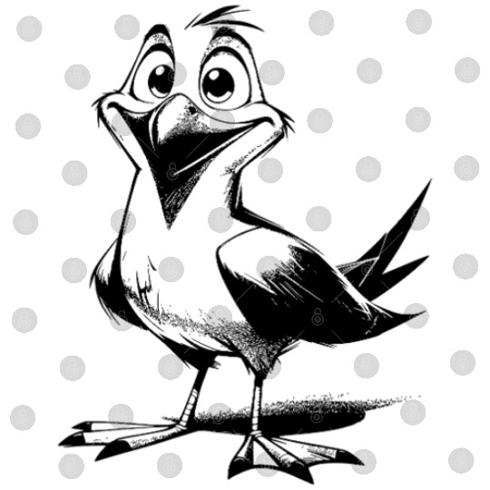 Nice flappy man funny seagull bird Digital Files