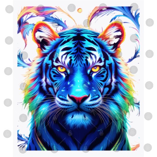 Neon Jungle: Psychedelic Tiger Digital Files