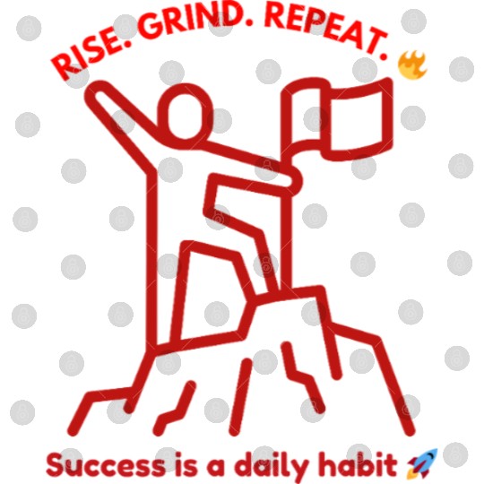Success Motivation | Rise. Grind. Repeat Digital Files