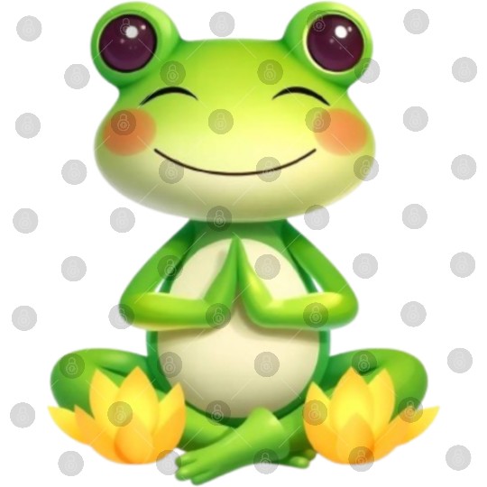 Zen Frog – Peaceful Meditation Frog Design Digital Files